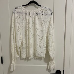 Free People Ivory Lace Blouse